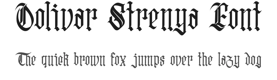 Oolivar Strenya Font by Dhabee — Blackletter Font