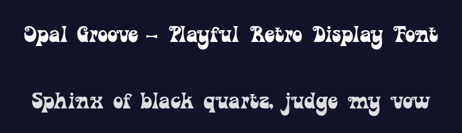 Opal Groove – Playful Retro Display Font by bearydsgn — Display Font — thumbnail 2