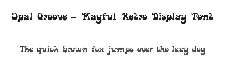 Opal Groove – Playful Retro Display Font by bearydsgn — Display Font
