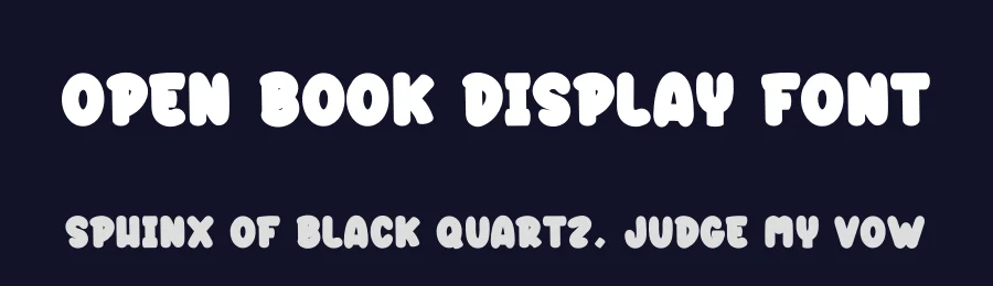Open Book Display Font by andikastudio — Display Font — thumbnail 2