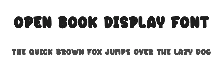Open Book Display Font by andikastudio — Display Font