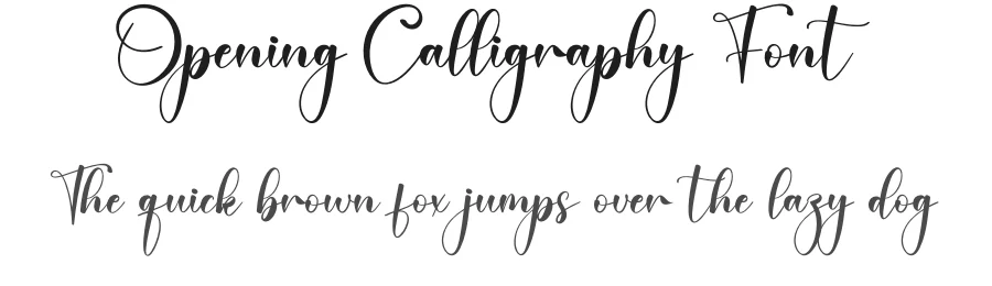 Opening Calligraphy Font by creativeletter — Script Handwritten Font