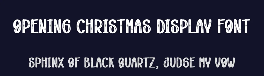 Opening Christmas Display Font by creativeletter — Display Font — thumbnail 2