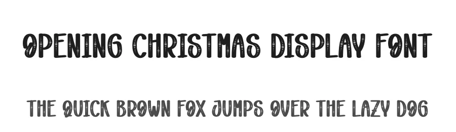 Opening Christmas Display Font by creativeletter — Display Font