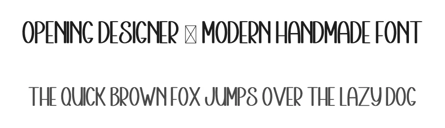 Opening Designer – Modern Handmade Font by inermediaSTUDIO — Display Font