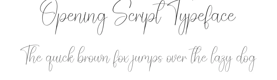Opening Script Typeface by andikastudio — Script Handwritten Font