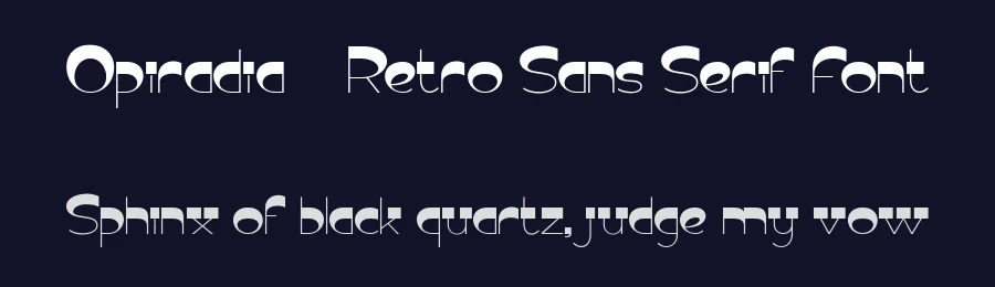 Opiradia – Retro Sans Serif Font by FlawlessAndCo — Display Font — thumbnail 2