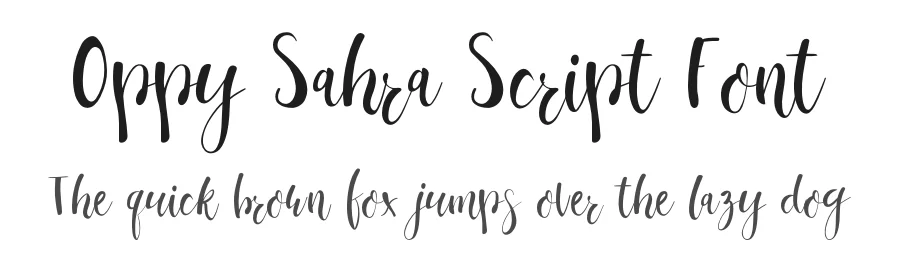Oppy Sahra Script Font by edricstudio — Script Handwritten Font