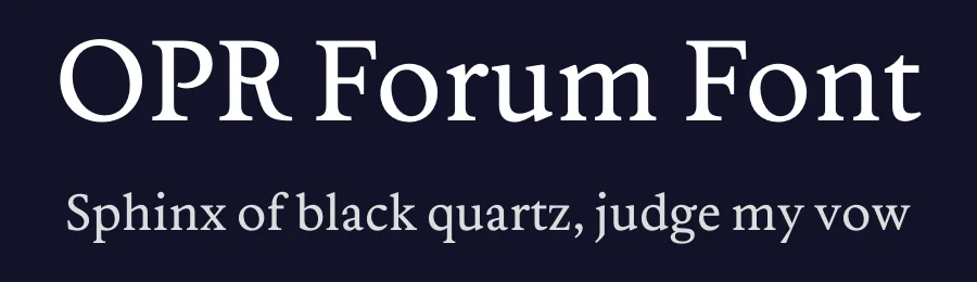 OPR Forum Font by Maximilian Inzinger — Sans Serif Font — thumbnail 2