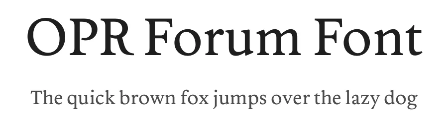 OPR Forum Font by Maximilian Inzinger — Sans Serif Font