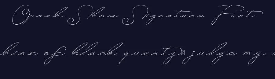 Oprah Show Signature Font by CalligraphyFonts.net — Script Handwritten Font — thumbnail 2