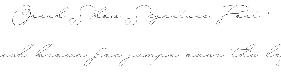 Oprah Show Signature Font by CalligraphyFonts.net — Script Handwritten Font