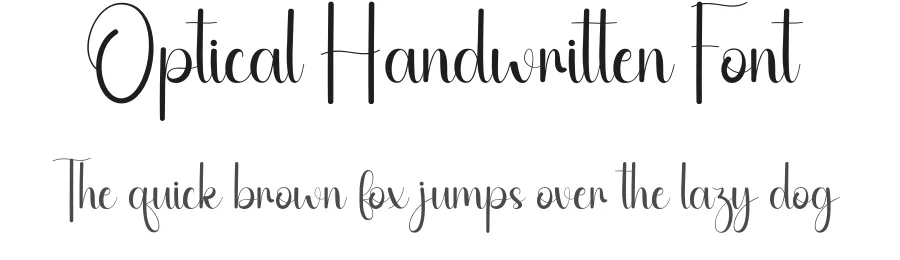 Optical Handwritten Font by andikastudio — Script Handwritten Font