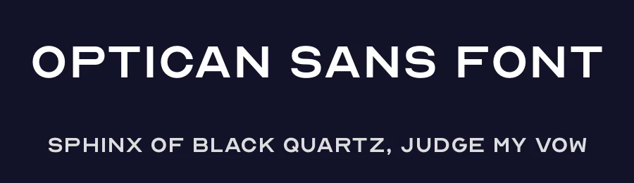 Optican Sans Font by Fábio Duarte Martins , Simen Schikulski — Sans Serif Font — thumbnail 2