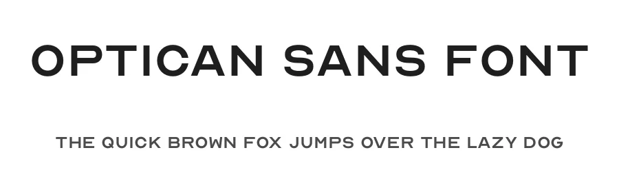 Optican Sans Font by Fábio Duarte Martins , Simen Schikulski — Sans Serif Font