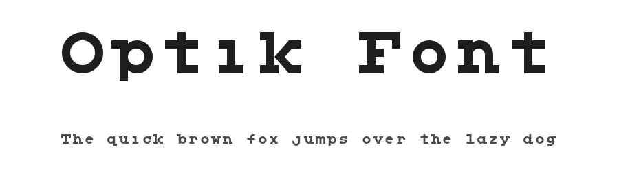 Optik Font by The Jigsaw Foundry β Sans Serif Font