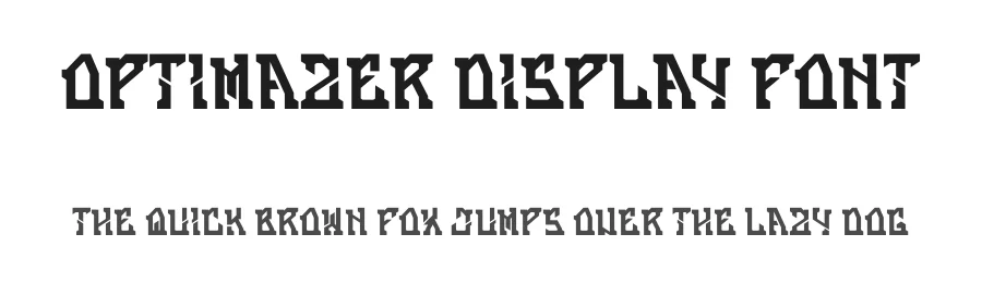 Optimazer Display Font by Dhabee — Decorative Font