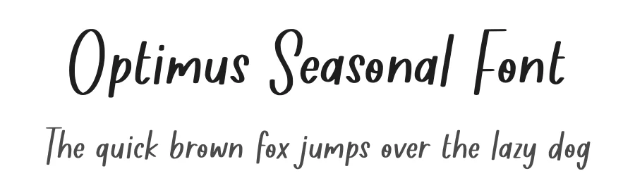 Optimus Seasonal Font by Allouse.Studio — Display Font