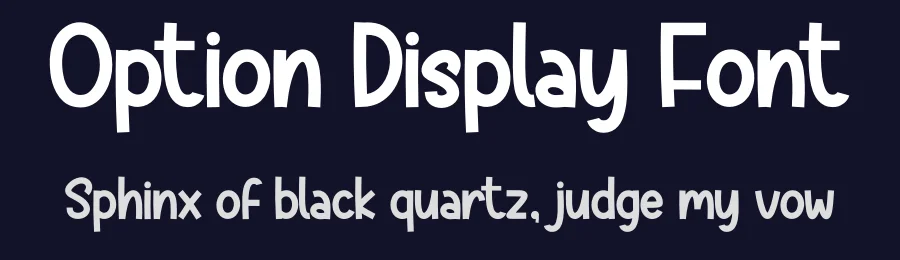 Option Display Font by creativeletter — Display Font — thumbnail 2