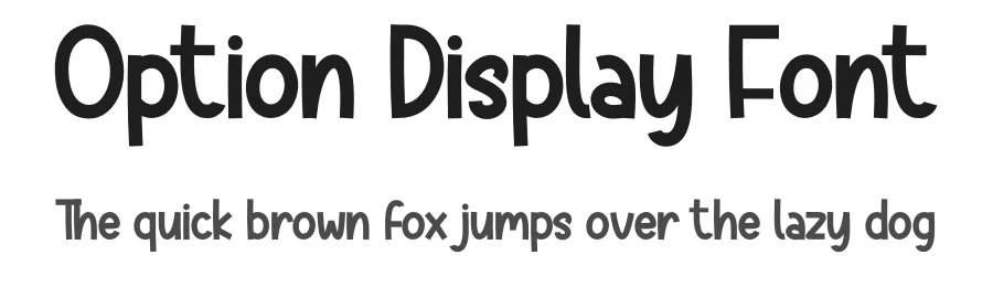 Option Display Font by creativeletter — Display Font