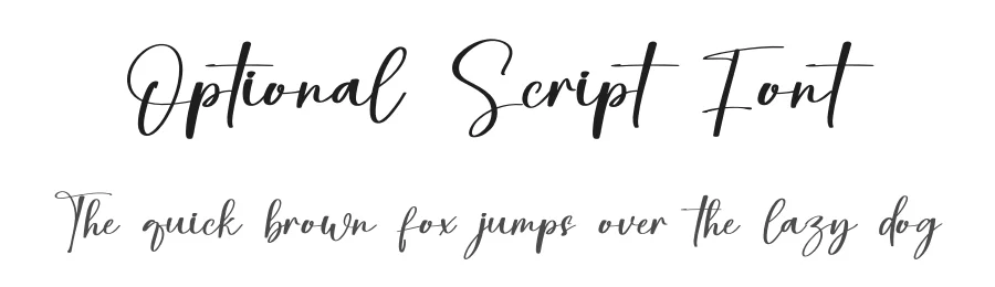 Optional Script Font by inermediaSTUDIO — Script Handwritten Font