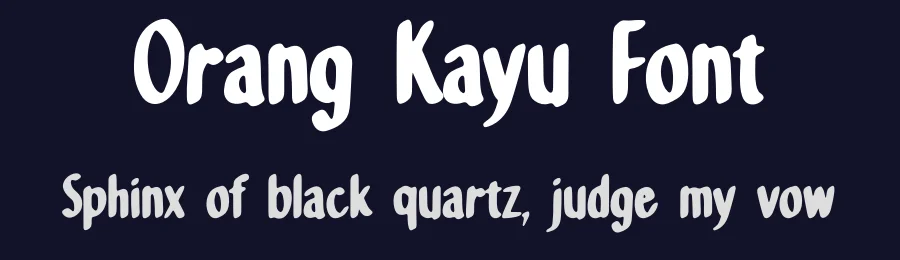 Orang Kayu Font by Rachmad bagus f — Display Font — thumbnail 2
