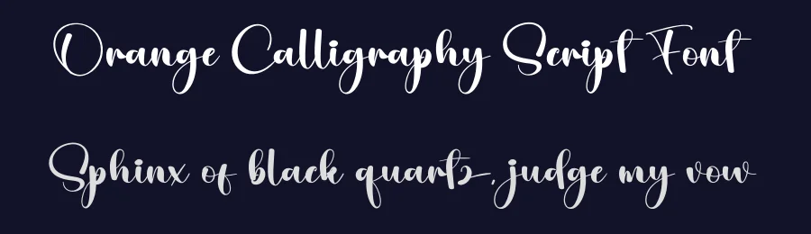 Orange Calligraphy Script Font by creativeletter — Script Handwritten Font — thumbnail 2