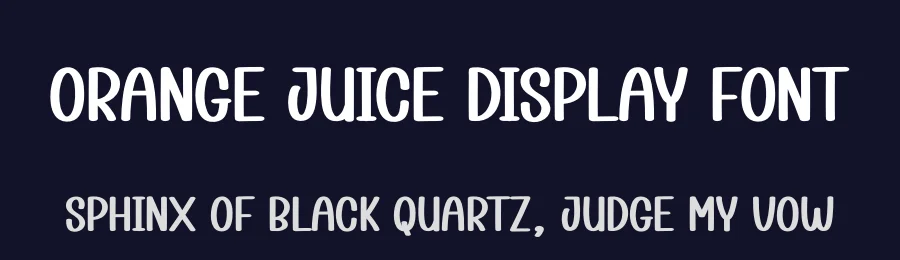 Orange Juice Display Font by creativeletter — Display Font — thumbnail 2