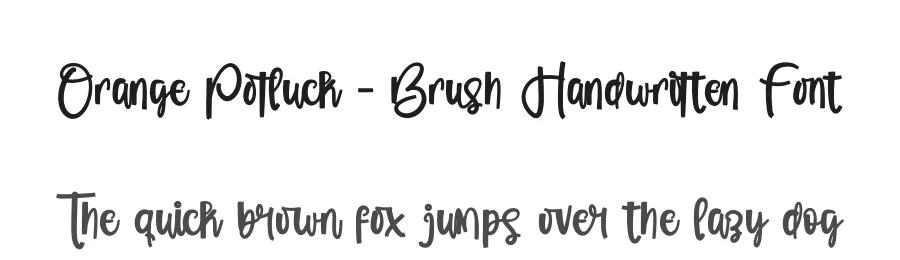 Orange Potluck – Brush Handwritten Font by stylishtype.co — Script Handwritten Font