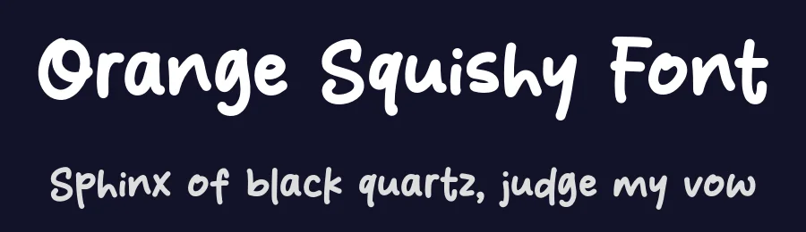 Orange Squishy Font by Khurasan — Display Font — thumbnail 2