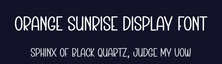 Orange Sunrise Display Font by creativeletter — Display Font — thumbnail 2