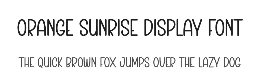 Orange Sunrise Display Font by creativeletter — Display Font