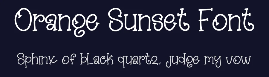 Orange Sunset Font by creativeletter — Display Font — thumbnail 2