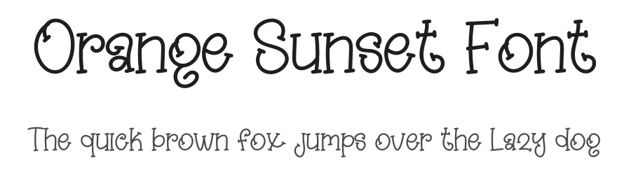 Orange Sunset Font by creativeletter — Display Font