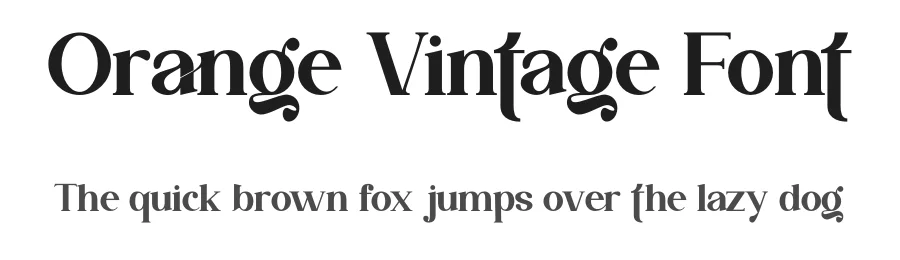 Orange Vintage Font by Funtype — Serif Font