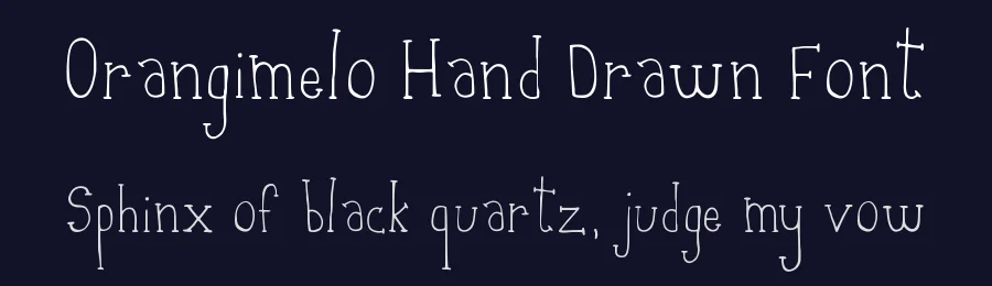 Orangimelo Hand Drawn Font by Typeface — Script Handwritten Font — thumbnail 2