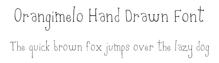 Orangimelo Hand Drawn Font by Typeface — Script Handwritten Font