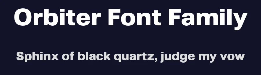 Orbiter Font Family by Felix Summ — Decorative Font — thumbnail 2