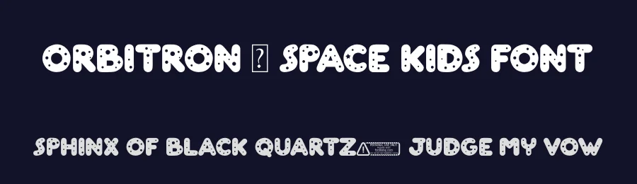 Orbitron – Space Kids Font by overlaytemplates — Display Font — thumbnail 2