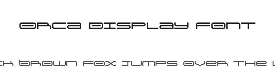 Orca Display Font by Ross Lowder — Display Font