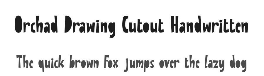 Orchad Drawing Cutout Handwritten by Gracetypestudio — Script Handwritten Font