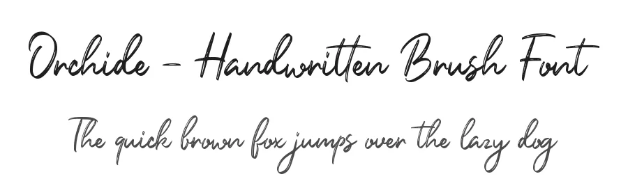 Orchide – Handwritten Brush Font by Almarkha Type — Decorative Font