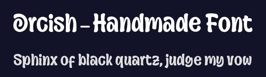 Orcish – Handmade Font by Hanzel Space — Display Font — thumbnail 2