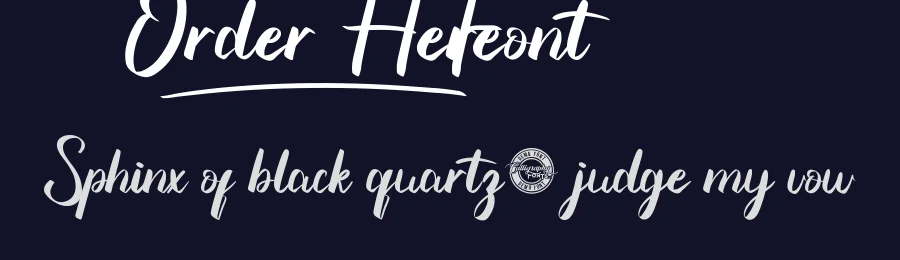 Order Here Font by CalligraphyFonts.net — Script Handwritten Font — thumbnail 2