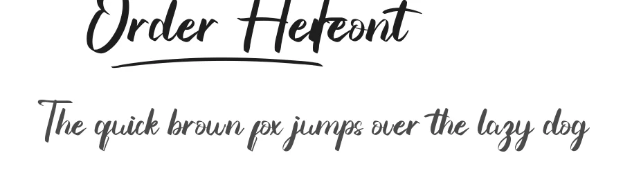 Order Here Font by CalligraphyFonts.net — Script Handwritten Font
