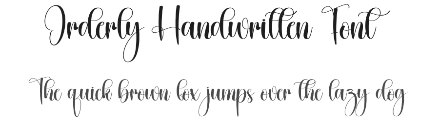 Orderly Handwritten Font by creativeletter — Script Handwritten Font