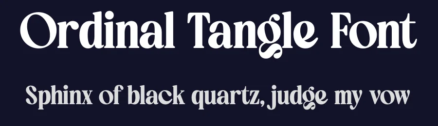 Ordinal Tangle Font by timelesstype.co — Display Font — thumbnail 2