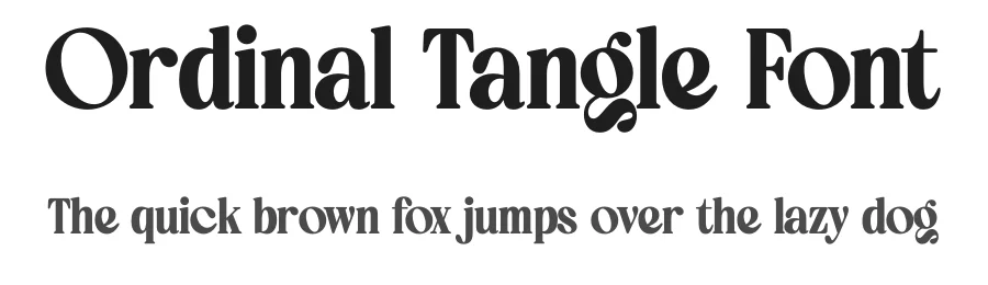 Ordinal Tangle Font by timelesstype.co — Display Font