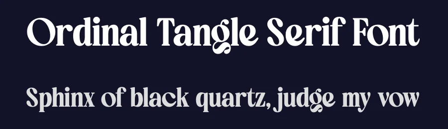 Ordinal Tangle Serif Font by timelesstype.co — Display Font — thumbnail 2