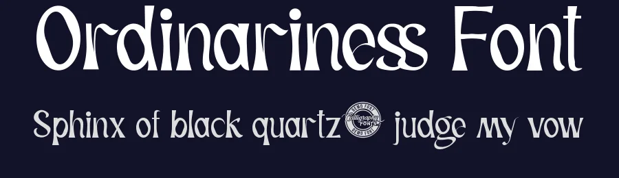 Ordinariness Font by CalligraphyFonts.net — Display Font — thumbnail 2